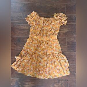 Cute orange mini sundress
